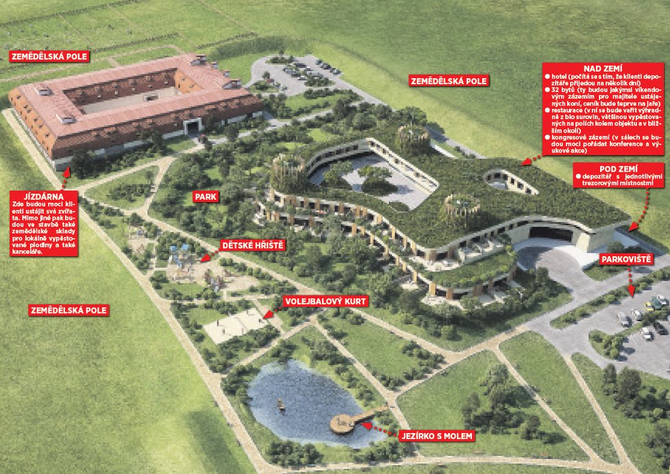 Obří "trezor" u Ptyče exmanželky miliardáře Tykače