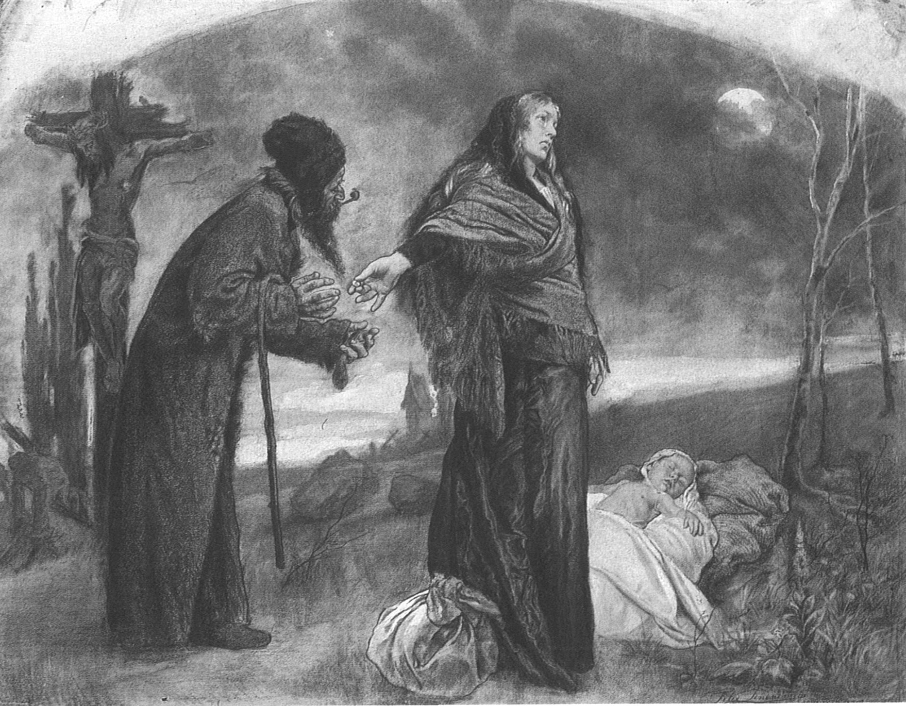 Lichva za války, Bída ženy, z cyklu Daň z krve, 1882