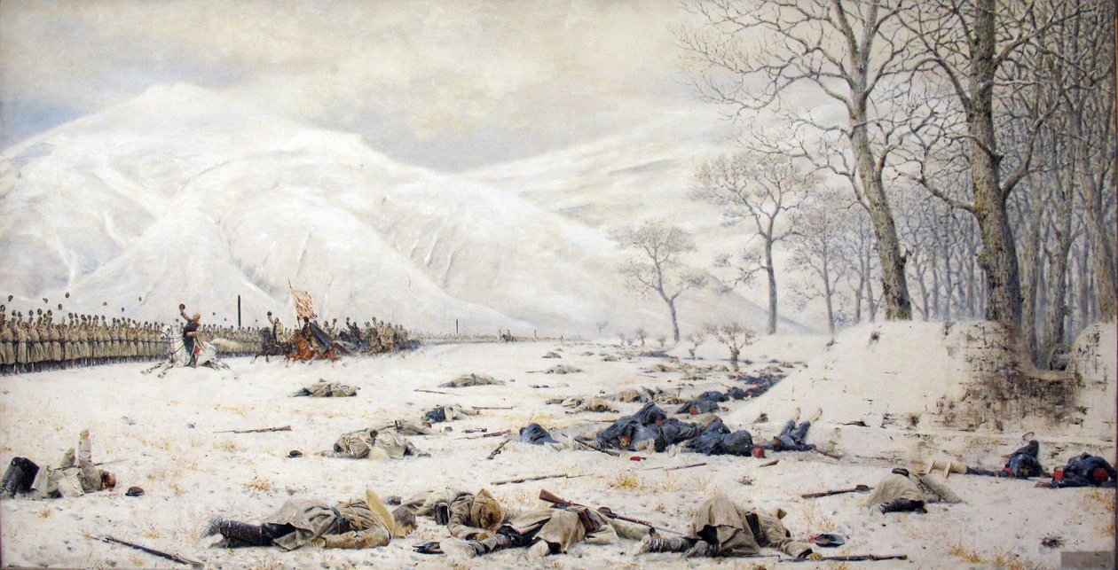 Bojiště v průsmyku Šipka. 1878