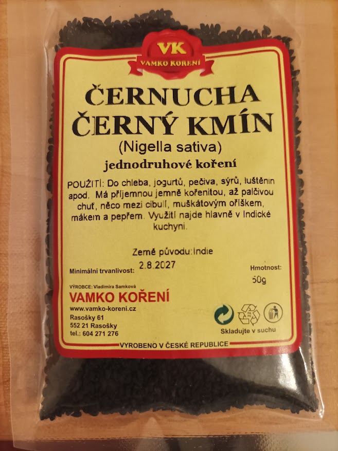 Černucha setá – koření