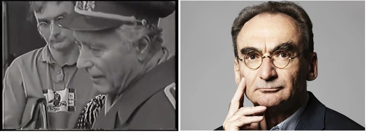 Na fotografii vlevo Petr Šabata v roce 1989 ještě jako komunistický kádr, vpravo nový, moderní liberálně-prozápadní model.