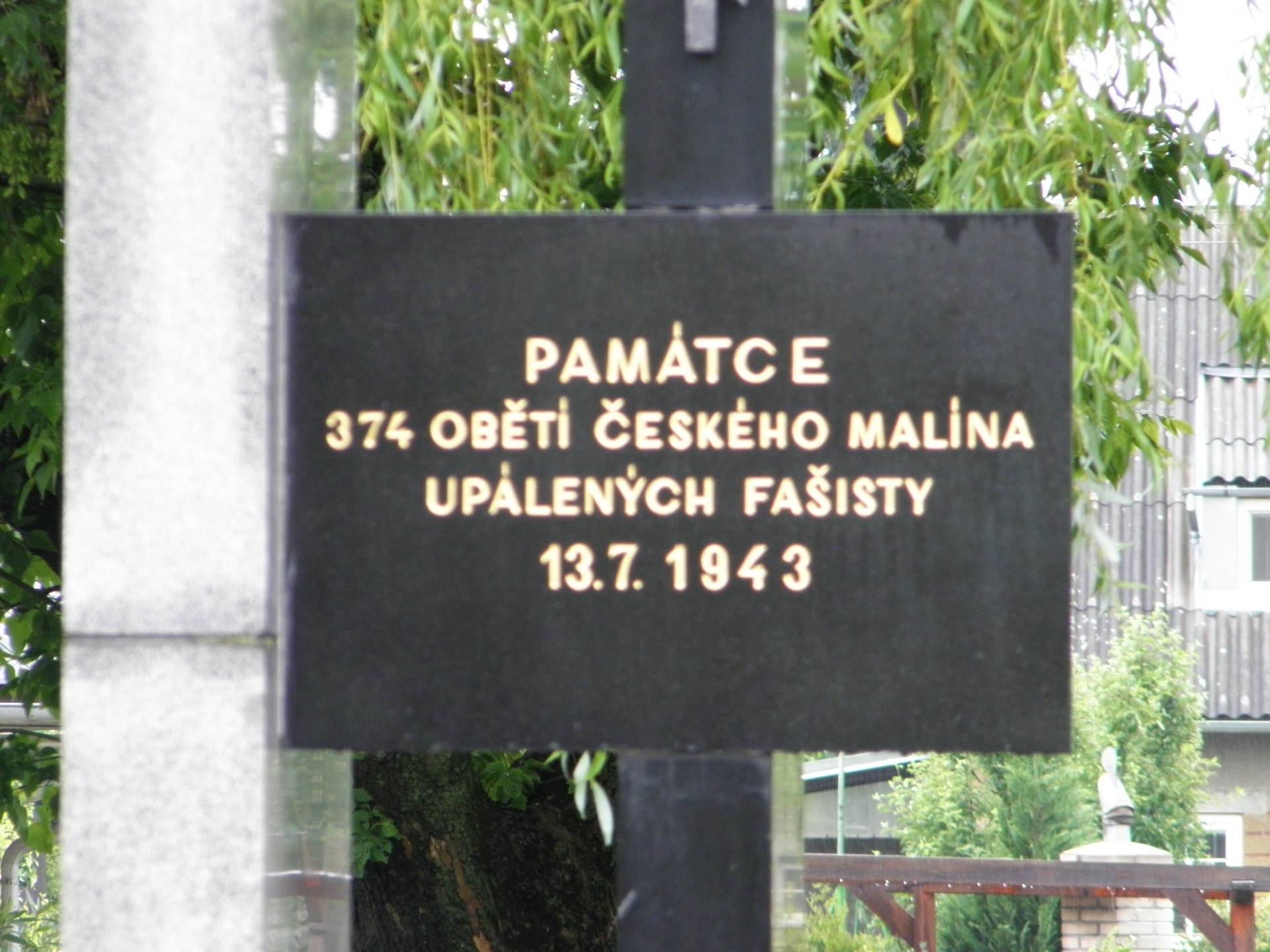 Památník obětí Českého Malína - foto ČRo Olomouc